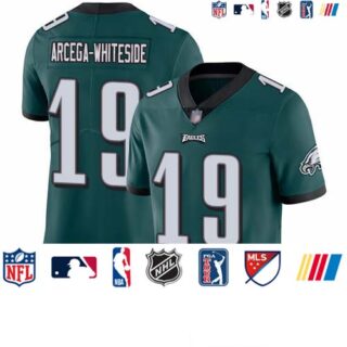 Eagles #19 JJ Arcega-Whiteside Midnight Green Team Color Youth Stitched Football Vapor Untouchable Limited Jersey