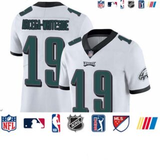Eagles #19 JJ Arcega-Whiteside White Youth Stitched Football Vapor Untouchable Limited Jersey