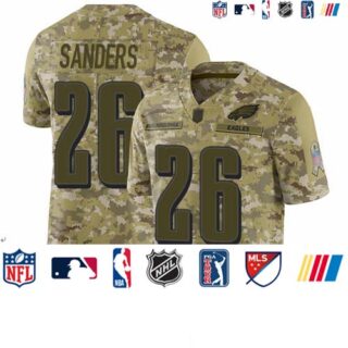 Eagles #26 Miles Sanders Camo Youth Stitched Football Limited 2018 Salute to Service Jersey