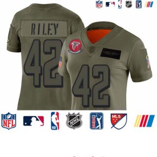 Falcons #42 Duke Riley Camo Women's Stitched Football Limited 2019 Salute to Service Jersey