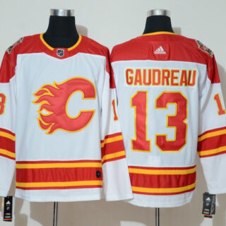 Flames 13 Johnny Gaudreau White 2019 Heritage Classic Breakaway Adidas Jersey