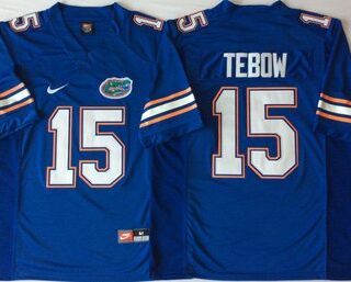 Florida Gators 15 Tim Tebow Blue College Football Jersey