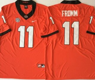 Georgia Bulldogs 11 Jake Fromm Red College Football Jersey