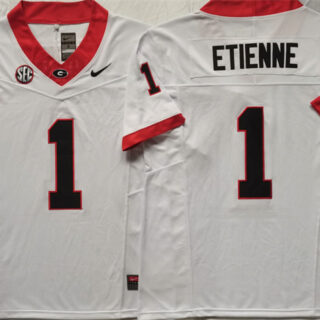 Georgia Bulldogs #1 Trevor Etienne White F.U.S.E Stitched Jersey