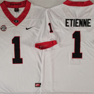 Georgia Bulldogs #1 Trevor Etienne White Stitched Jersey