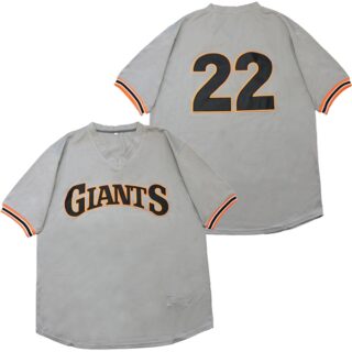 Giants 22 Andrew McCutchen Gray Throwback Jersey