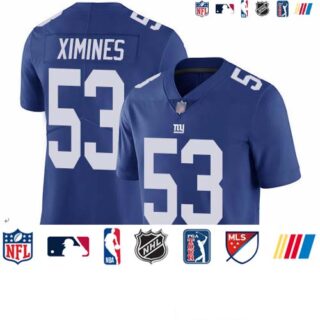 Giants #53 Oshane Ximines Royal Blue Team Color Men's Stitched Football Vapor Untouchable Limited Jersey