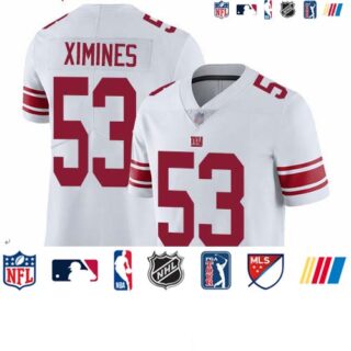 Giants #53 Oshane Ximines White Men's Stitched Football Vapor Untouchable Limited Jersey