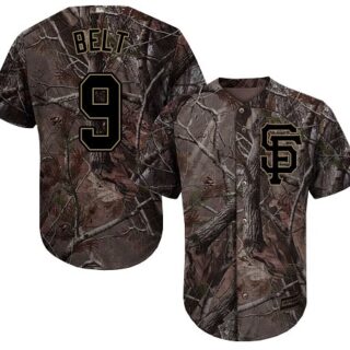 Giants #9 Brandon Belt Camo Realtree Collection Cool Base Stitched Youth Baseball Jersey