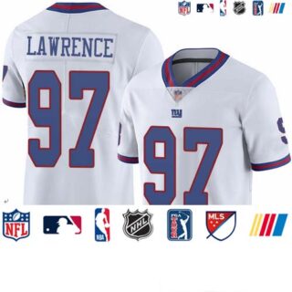 Giants #97 Dexter Lawrence White Men's Stitched Football Limited Rush Jersey