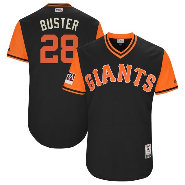 Giants 28 Buster Posey Buster Black 2018 Players' Weekend Authentic Team Jersey