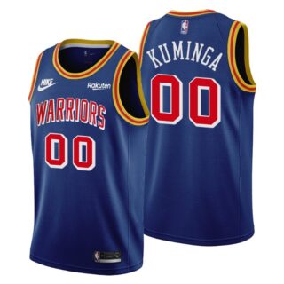 Golden State Warriors #00 Jonathan Kuminga Men's Nike Releases Classic Edition NBA 75th Anniversary Jersey Blue