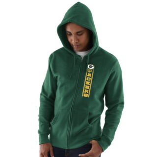 Green Bay Packers Hook And Ladder Full Zip Hoodie Green