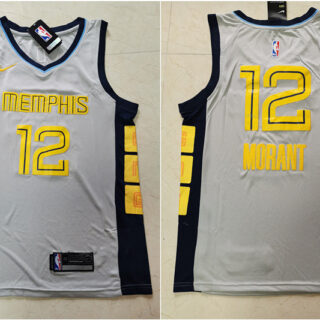 Grizzlies 12 Ja Morant Gray Nike Swingman Jersey