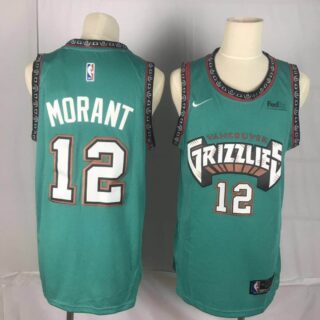 Grizzlies 12 Ja Morant Green Nike Throwback Swingman Jersey