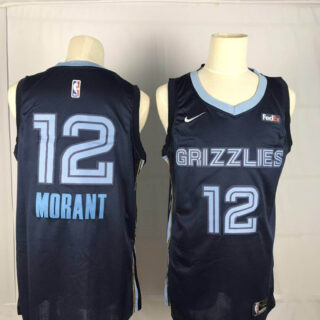 Grizzlies 12 Ja Morant Navy Nike Swingman Jersey