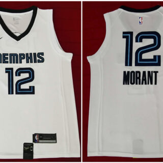 Grizzlies 12 Ja Morant White Nike Swingman Jersey