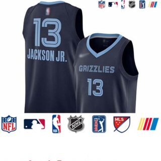 Grizzlies #13 Jaren Jackson Jr. Navy Blue Basketball Swingman Icon Edition Jersey