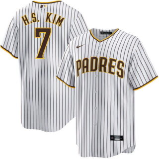 Men's Ha-Seong Kim San #7 Diego Padres White Jersey