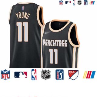 Hawks #11 Trae Young Black Basketball Swingman City Edition 2019 20 Jersey