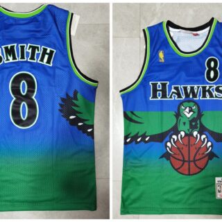 Hawks 8 Steve Smith Green 1996-97 Hardwood Classics Jersey