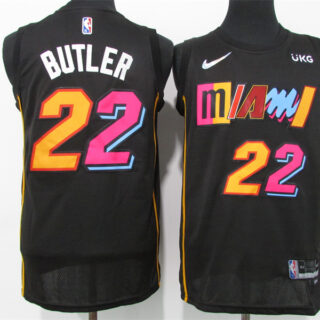 Heat 22 Jimmy Butler Black Nike Diamond 75th Anniversary City Edition Swingman Jersey