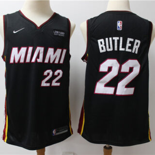 Heat 22 Jimmy Butler Black Nike Swingman Jersey