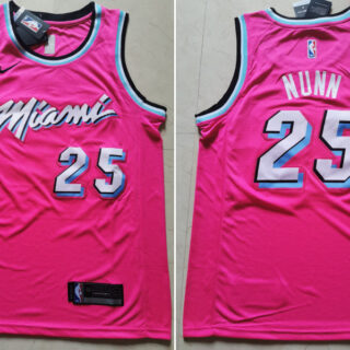 Heat 25 Kendrick Nunn Pink Nike Swingman Jersey