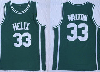 Helix High School 33 Bill Walton Green Basketball Jersey