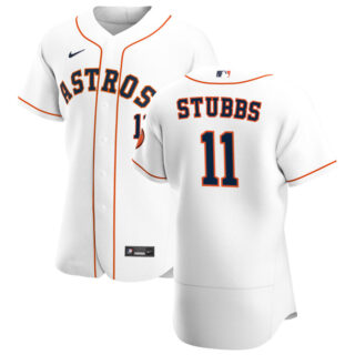 Houston Astros #11 Garrett Stubbs Men's Nike White Home 2020 Authentic Player MLB Jersey