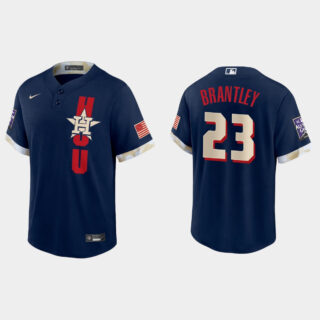 Houston Astros #23 Michael Brantley 2021 Mlb All Star Game Fan's Version Navy Jersey