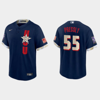 Houston Astros #55 Ryan Pressly 2021 Mlb All Star Game Fan's Version Navy Jersey