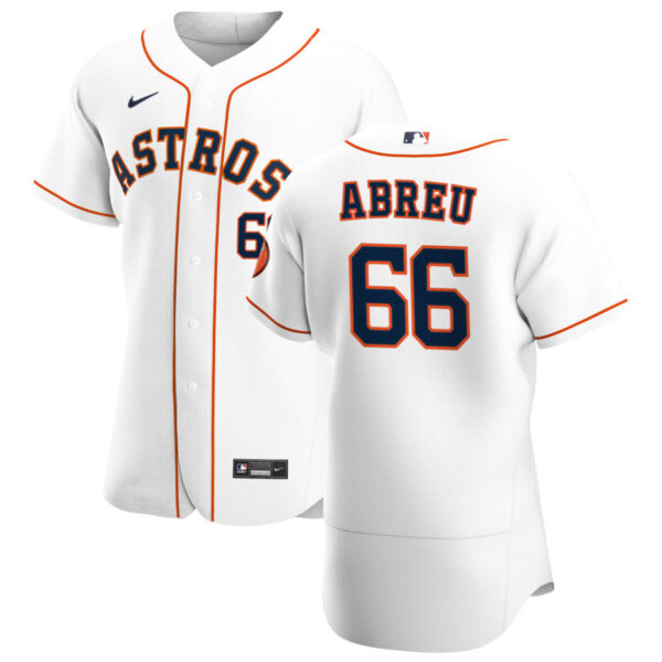Houston Astros #66 Bryan Abreu Men's Nike White Home 2020 Authentic Player MLB Jersey