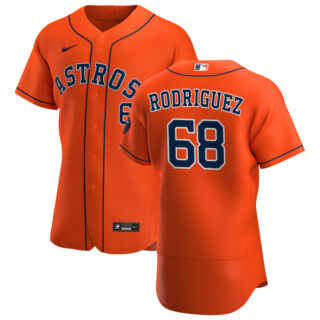 Houston Astros #68 Nivaldo Rodriguez Men's Nike Orange Alternate 2020 Authentic Team MLB Jersey