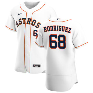 Houston Astros #68 Nivaldo Rodriguez Men's Nike White Home 2020 Authentic Player MLB Jersey