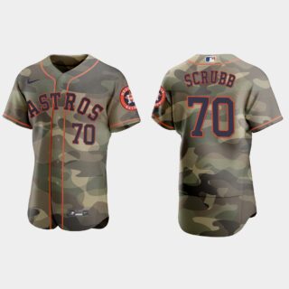 Houston Astros #70 Andre Scrubb Men's Nike 2021 Armed Forces Day Authentic MLB Jersey -Camo