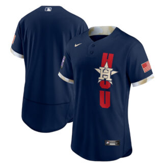 Houston Astros Blank 2021 Navy All-Star Flex Base Stitched MLB Jersey
