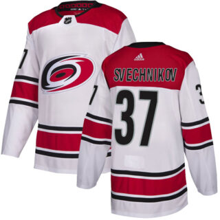 Hurricanes #37 Andrei Svechnikov White Road Authentic Stitched Hockey Jersey