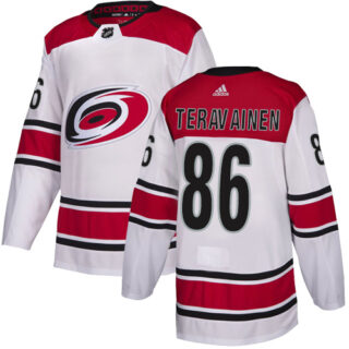 Hurricanes #86 Teuvo Teravainen White Road Authentic Stitched Hockey Jersey