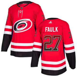 Hurricanes 27 Justin Faulk Red Drift Fashion Adidas Jersey