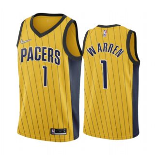 Indiana Pacers #1 T.J. Warren Gold NBA Swingman 2020-21 Earned Edition Jersey