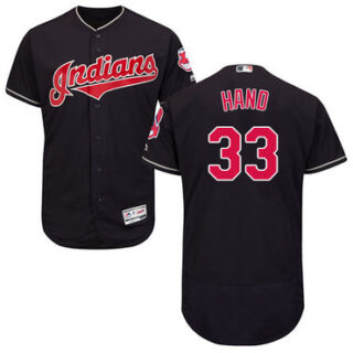 Indians #33 Brad Hand Navy Blue Flexbase Authentic Collection Stitched Baseball Jersey