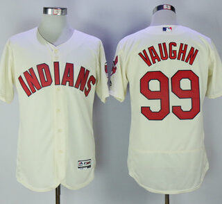 Indians 99 Ricky Vaughn Cream Flexbase Jersey