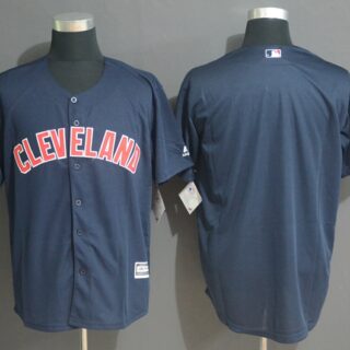 Indians Blank Navy Cool Base Jersey
