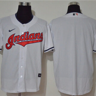 Indians Blank White Nike 2020 Cool Base Jersey