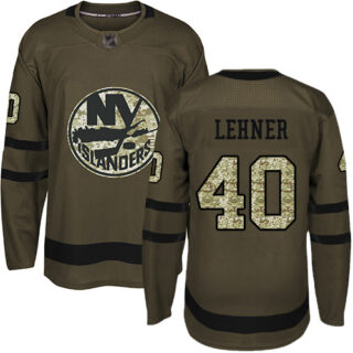 Islanders #40 Robin Lehner Green Salute to Service Stitched Hockey Jersey