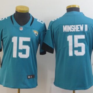 Jaguars 15 Gardner Minshew II Teal Women Vapor Untouchable Limited Jersey