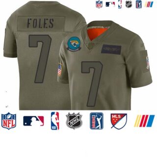 Jaguars #7 Nick Foles Camo Men's Stitched Football Limited 2019 Salute To Service Jersey