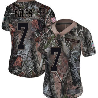 Jaguars #7 Nick Foles Camo Women's Stitched Football Limited Rush Realtree Jersey