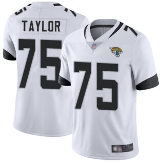 Jaguars #75 Jawaan Taylor White Men's Stitched Football Vapor Untouchable Limited Jersey